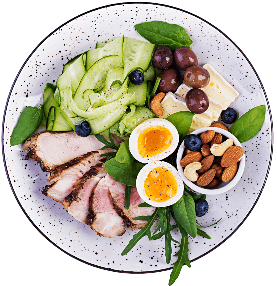 ketogenic diet buddha bowl dish with meatloaf chic DR67PNF